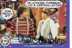 PAM DAWBER FIRMADO 1978 TOPPS ""MORK & MINDY"" #70 MINDY - Imagen 1 de 1