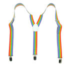 Rainbow Adjustable Back Strap with Clips: Elastic Suspenders (65cm)