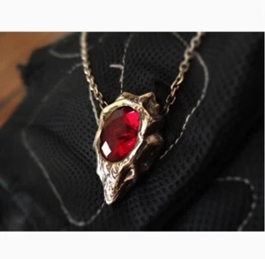 DMC Devil Maycry Dante Perfect Amulet Pendant Devil Hunter Red Crystal Necklace - Picture 1 of 4