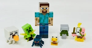 Minecraft Lot Steve Exploding Creeper Zombie Piglin Spider Duck kleine Figuren - Bild 1 von 5