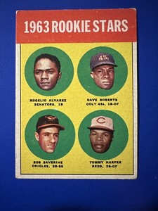 1963 Topps - Rookie Stars #158 Dave Roberts, Bob Saverine, Tommy Harper (RC)
