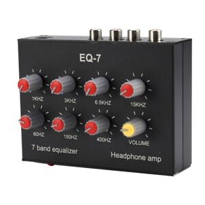 EQ-7 Auto-Audio-Headset-VerstäRker 7-Band-EQ-Equalizer 2-Kanal-Digital-Sound-EE2