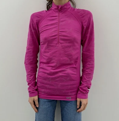 DDP Kari Traa 1/4 Zíper Manga Longa Top Roupa Ativa Camada Base Feminina Caminhada Esqui Extra Grande - Imagem 1 de 4