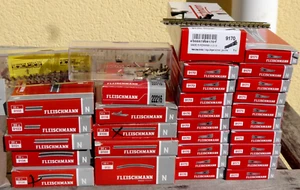 Fleischmann N Lot N-Profi 9170+ 9171, 20 X Switches + Very Many Tracks, New - Picture 1 of 10