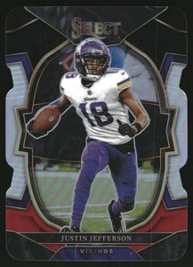 2022 Select Prizm Black and Red Die Cut #50 Justin Jefferson