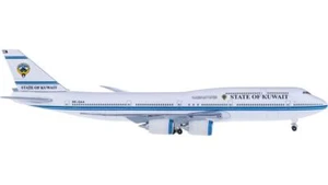 1:500 Hogan STATE OF KUWAIT BOEING 747-8 Passenger Aircraft Diecast Plane Model - Picture 1 of 5