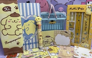 POMPOMPURIN Basket A5 Notebook Pencil Case Stationary Set Stickers Memos SANRIO - Picture 1 of 16