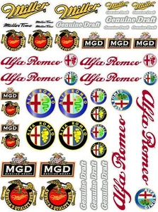 RC Modell Aufkleber Sticker Vinyl Blatt 1/12-1/10-GESTANZT AlfaromeoF1racingspeedway - Bild 1 von 2