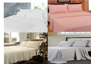 FLANELL 100 % GEBÜRSTETE BAUMWOLLE 3'6" X 6'3" BETT SPANNBETTLAKEN 14 GRÖSSEN - Bild 1 von 5