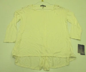 new ENERGIE Women's Size XL Casual Rayon 3/4 Sleeve White Blouse Top - Bild 1 von 8