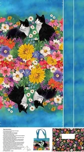 Northcott Hide and Seek by Deborah Edwards C27655 44 Canvas Bag 24" Panel Cotton - Picture 1 of 1