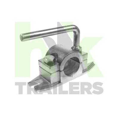48mm Trailer Jockey Wheel Ribbed Cast Clamp, Heavy Duty, Serrated, Maypole, - Image 1 of 2