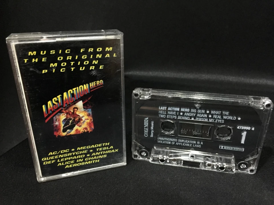 Last Action Hero Soundtrack Cassette Tape Alice In Chains Megadeth AC/DC Anthrax - Image 1 of 3