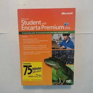 Microsoft Student Encarta Premium 2008 OEM Tool Assistant DVD Software - Afbeelding 1 van 5