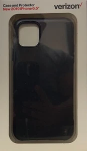 Verizon Tempered Glass Screen Protector and Case for iPhone 11 Pro Max - Black - Picture 1 of 4