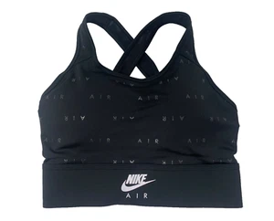 NIKE Women's [L] AIR Padded Yoga/Pickleball Sports Bra, Black/Printed, DM0911 - Picture 1 of 2