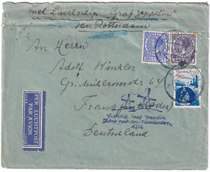 Zeppelin Post Trip To The Netherlands 1932 Si 164 From Harlem To Frankfurt Oder - Picture 1 of 2