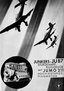 2. Weltkrieg Deutsche Luftwaffe Stuka Ju87 Flugmotoren Poster - Bild 1 von 1