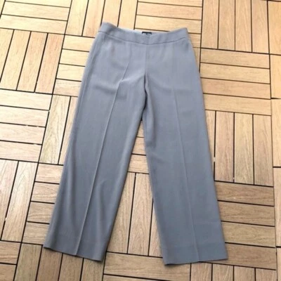 Pantalones de pierna recta vintage Giorgio Armani etiqueta negra gris, talla 42 acortados Foto 1 de 4