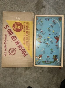 Gioco flipper calcio vintage POOSH-M-UP BIG 5 in 1 13x23 baseball con scatola originale!! - Foto 1 di 12