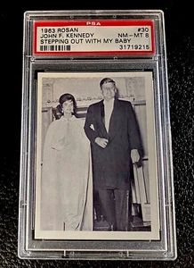 1963 Rosan PSA 8 John F Kennedy Jackie O Jacqueline Onassis #30 Rookie Card 60s - Picture 1 of 2