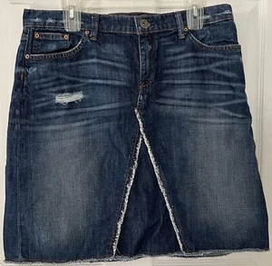 Minifalda vaquera Banana Republic para mujer talla 31 corte envejecido dobladillo crudo deshilachado - Imagen 1 de 12