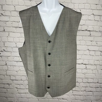 Nuevo con etiquetas Chaleco Traje Egara Gris 100% Lana Formal Clásico 5 Botones Forrado Talla 4X Foto 1 de 4