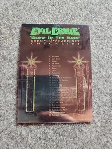 1995 CHAOS COMICS EVIL ERNIE GLOW IN THE DARK CHROMIUM CARD #100 "CHECKLIST" B - Picture 1 of 2