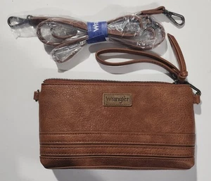 Wrangler Faux Leather Crossbody Wristlet Purse  - Picture 1 of 4