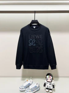 NWT Loewe Men's  black sweatshirt embroidered Hoodie Cotton Coach - Picture 1 of 9