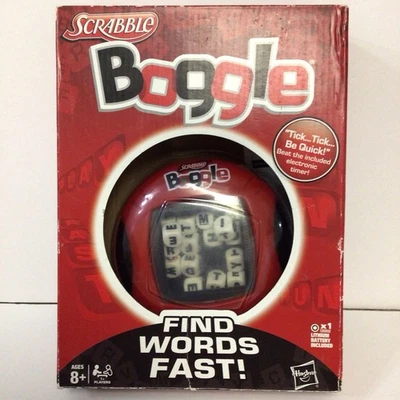 Electronic Scrabble Boggle Find Words Fast Family Game 2011 Hasbro Box Damage - Image 1 of 4