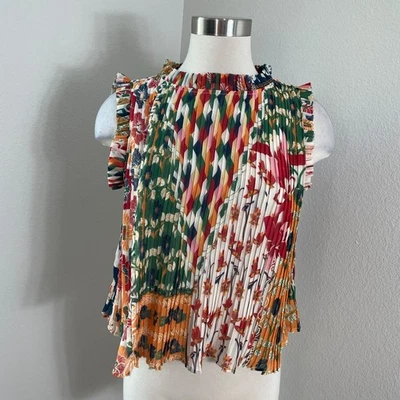 Carolina K женщин маленький Лиза без рукавов плиссированные блузка цветной - Изображение 1 из 4