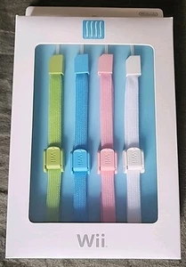 4 Nintendo Wii Remote Wrist Strap RVL-018A Green Blue Pink White - New! - Picture 1 of 3