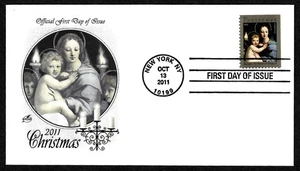 USA, SCOTT # 4570, ARTCRAFT FDC COVER - CHRISTMAS, MADINNA AND CHILD, YER 2011 - Picture 1 of 1
