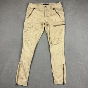 Polo Ralph Lauren Utility Pants Womens 8 Cargo Stretch Twill Zip Pockets EUC - Picture 1 of 16