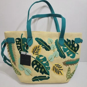 NWT America And Beyond Forestry Jungle Safari Embellished Hand Beaded Tote Bag - Picture 1 of 13