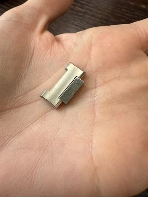 Eslabón de reloj Movado Safiro 20 mm acero inoxidable tono plata Foto 1 de 2