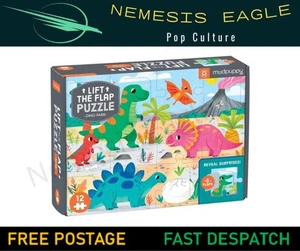 PUZZLE DINO PARK LIFT THE FLAP 12 PIEZAS MUDPUPPY NUEVO EN CAJA - Imagen 1 de 2