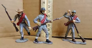 CTS HANDBEMALT American Civil War Toy Soldiers Confederate 3 Figs C12 1:32 - Bild 1 von 8