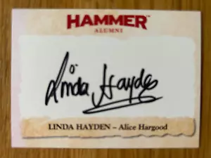 HAMMER SERIE 2 - SEVENTIES SHOCKERS: AUTOGRAMMKARTE: LINDA HAYDEN LH1 - Bild 1 von 1