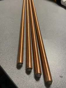 (4) NEW Pointed End Ground Rod: 5/8 In Dia, x 4 Ft Copper Bonded - Picture 1 of 3