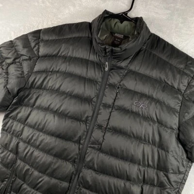 Chaqueta Outdoor Research Transcendent para Hombres XL Plumón de Ganso Puffer Negra Foto 1 de 4