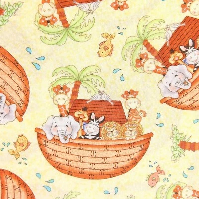 Fabric  1 Yd 34" Arc Toss Yellow  ©Vicki Schreiner   CP34242 41" Wide  Noahs Arc - Image 1 of 4