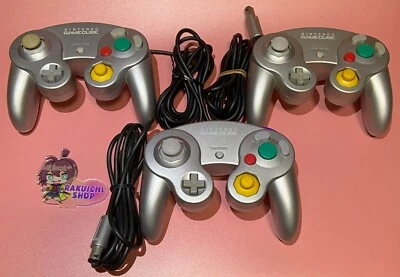 Nintendo Gamecube  Controller Lot of 3 Silver DOL-003 Tested - Image 1 of 4