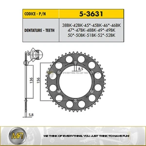 PER HUSQVARNA SM IE 630 2010 PIGNONE POSTERIORE ERGAL PASSO SUNSTAR 520 CON 51 DENTI - Foto 1 di 1