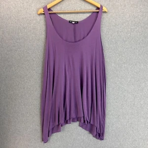 Surrealist USA Womens Purple Tank Tunic Top High-Low Hem Scoop Neck Size 3 Large - Picture 1 of 10