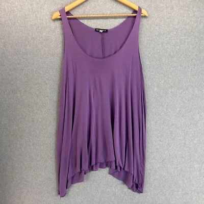 Surrealist USA Womens Purple Tank Tunic Top High-Low Hem Scoop Neck Size 3 Large - Image 1 of 4
