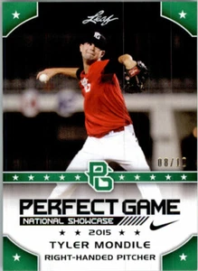 TYLER MONDILE 2015 Leaf Perfect Game All-American SHOWCASE GREEN Rookie #/10 - Picture 1 of 2