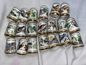 20 diversi ditali uccellini franklin porcellana giardino canzone uccellini 1979 - Foto 1 di 8