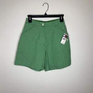 Pantalones cortos Tommy Hilfiger a cuadros verdes talla 2 para mujer nuevos con etiquetas precio de venta sugerido por el fabricante 58 USD - Imagen 1 de 3